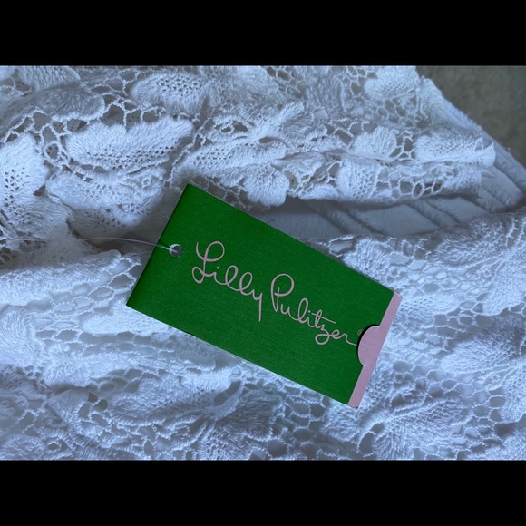 Lilly Pulitzer NWT White Eyelet Shayna Dress - Picture 8 of 12